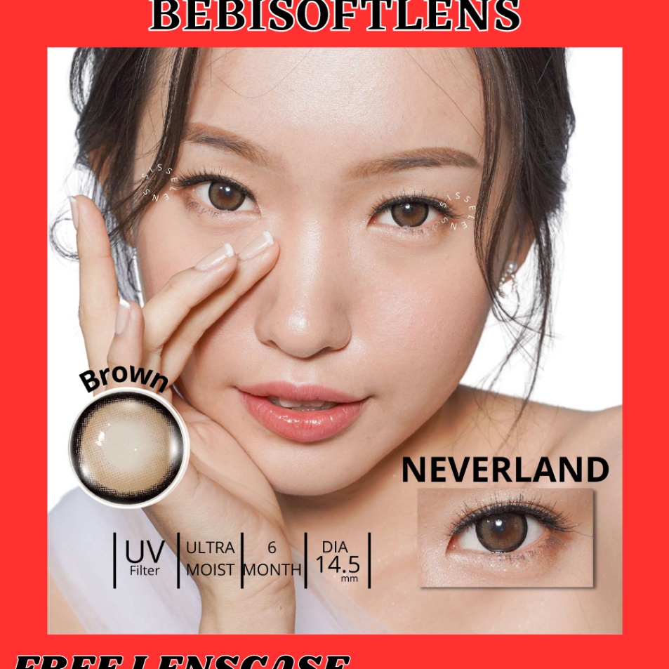 Belanja Mantapy5Y9k Softlens NEVERLAND DIA 14.50 MM NORMAL & MINUS BROWN GREY (-0.50 s/d -6.00) / BB