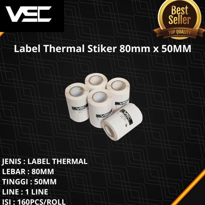 

Spesial Discount LABEL THERMAL STIKER 80mm x50mm LABEL STICKER DIRECT THERMAL 80x50 HE9