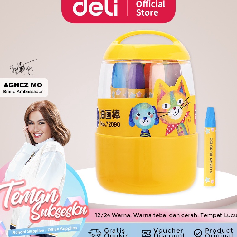 

hbnt -24 Deli 12/24 warna oil pastel desain Barrel, mudah untuk diambil dan ditempatkan 72090 72092 300