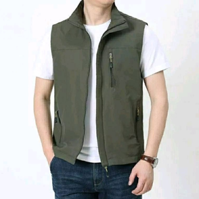 Kodeg5G0s Jaket Rompi pria terbaru - Rompi vest motor / Rompi keren / rompi taslan