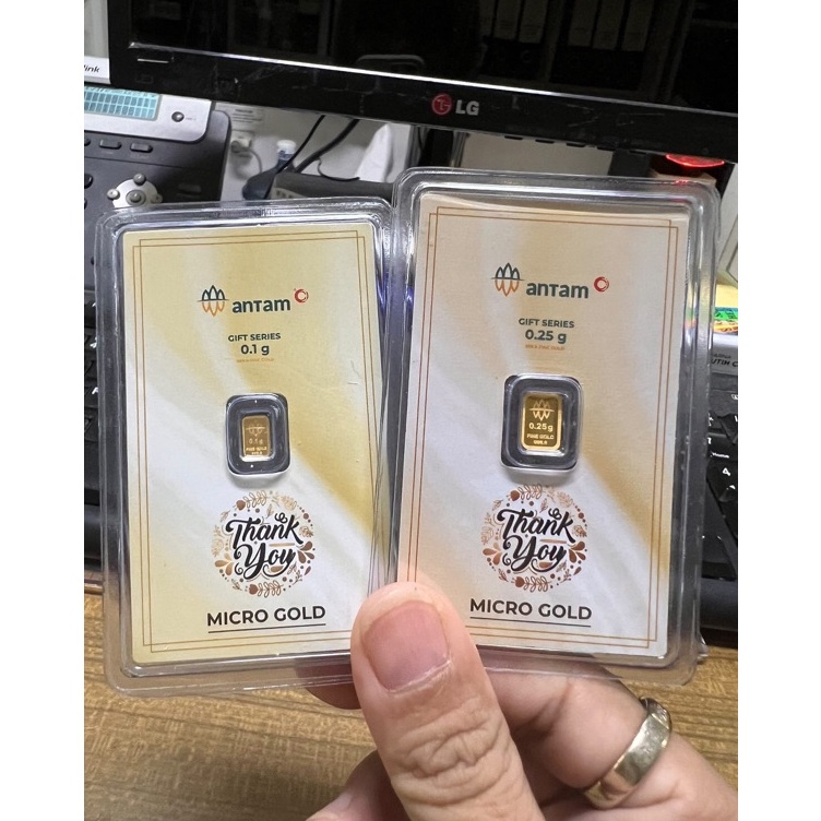 Makin murahs9S3e Antam Hardinata / Logam Mulia / Antam 24 Karat / EmasKita 0,1 gram 0,5 gram