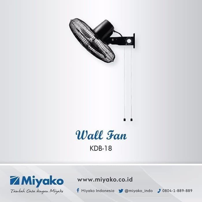 Terlaris Infan Miyako Kipas Angin Dinding Wall Fan Miyako Kdb 18 - Kdb18 Miyako