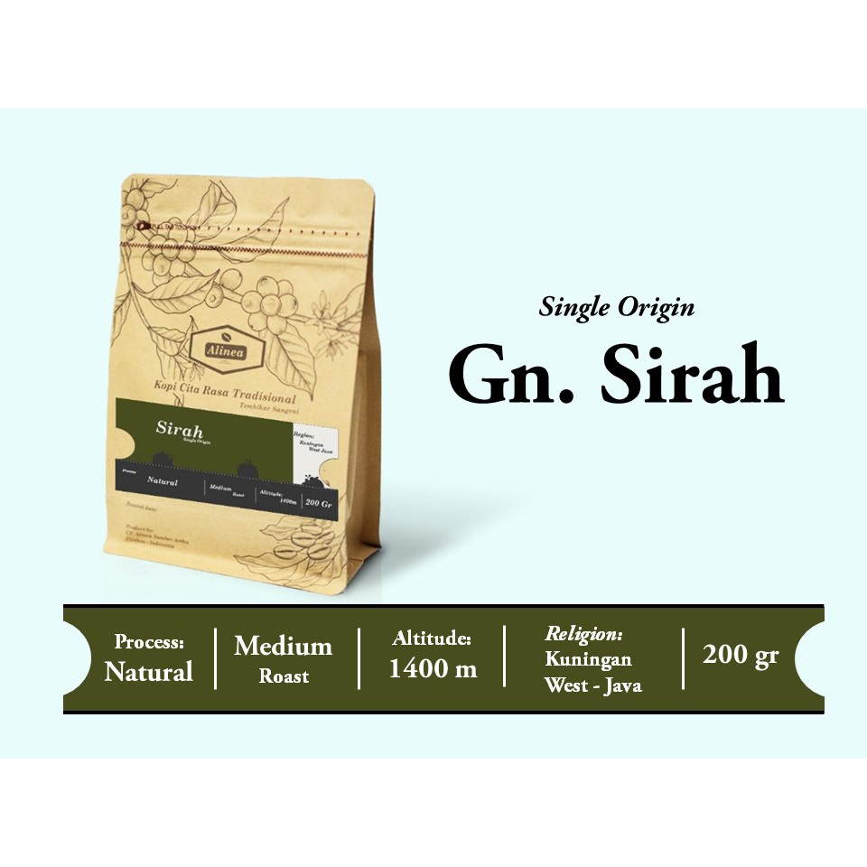 

ALINEA COFFEE - KOPI ARABIKA GUNUNG SIRAH 200 gram / Arabica Gunung Sirah