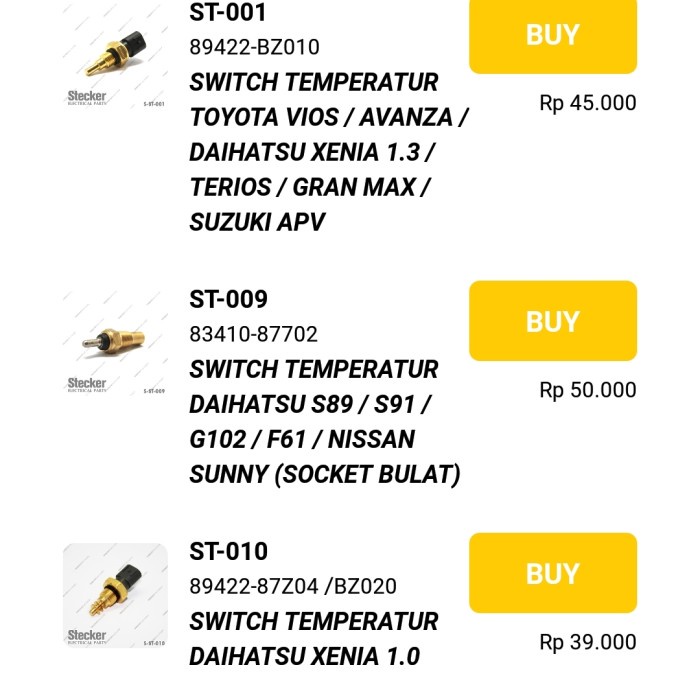 Swit switch temperatur temperature panas zebra espass charade stecker best deal
