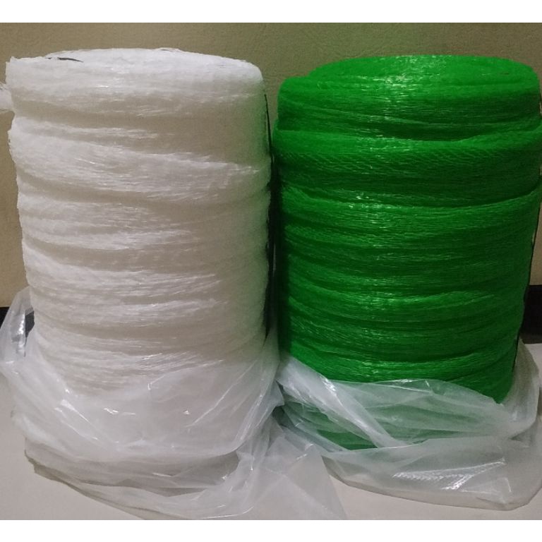 

[PROMO NSD6] rajut, bungkus sovenir, jaring buah, polynet, putih hijau 100 yard Buy Again
