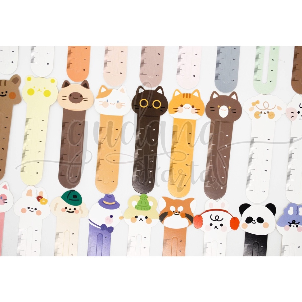 

[PROMO ZG1N] Bookmarks Animal Ruler Pembatas Buku Motif Cat Bear Penggaris GH 315120 Super Murah