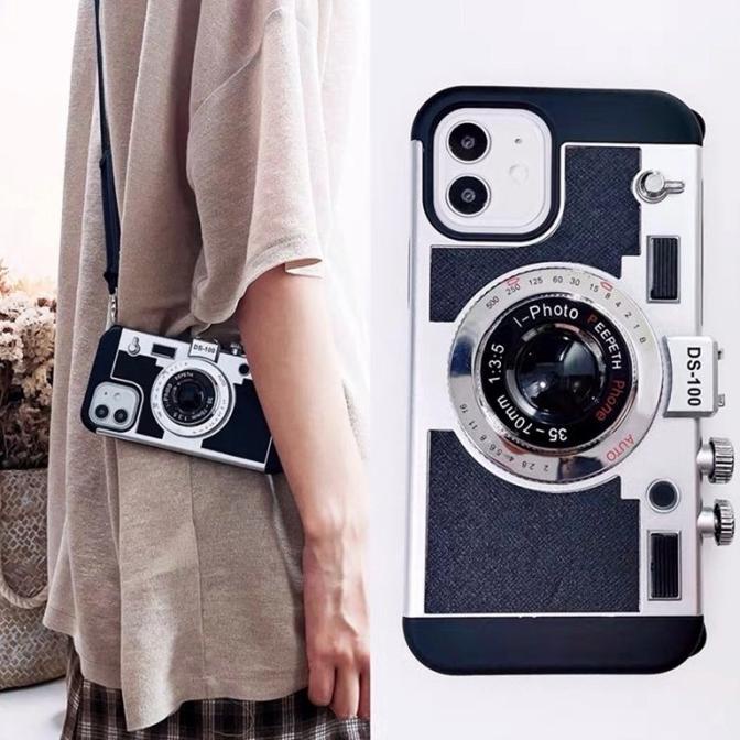 3D casing emily in paris case iphone 11 12 13 pro max lanyard camera