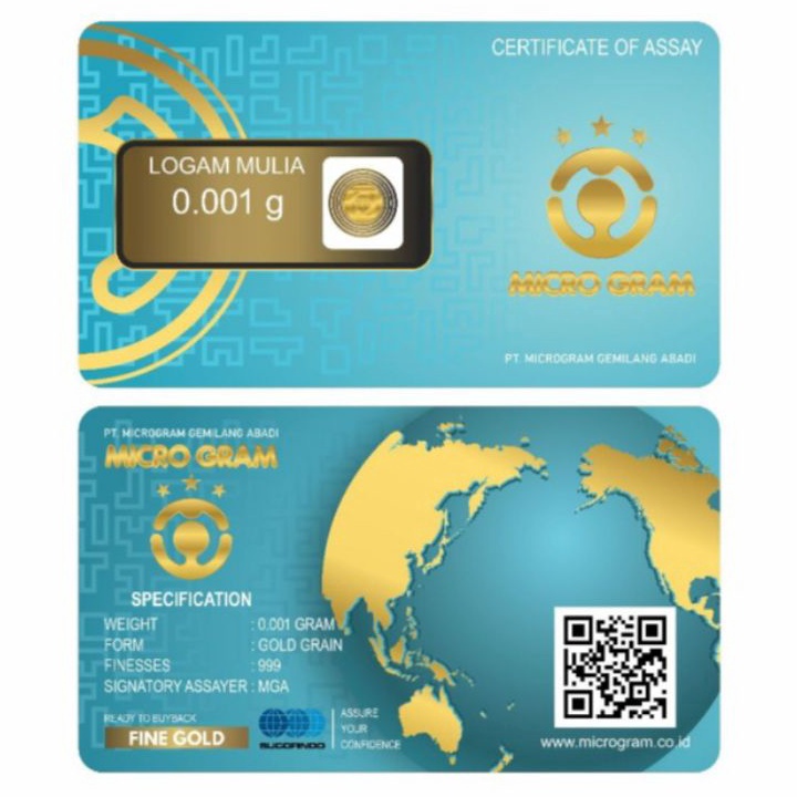 Yang dinanti4k4Jy PROMO MICROGRAM 10 PCS EMAS MINI 0.001 GRAM LOGAM MULIA 24 KARAT DIJAMIN ASLI ORIG