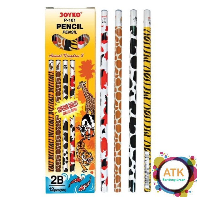 

ERG-78 Pencil / Pensil Joyko P-101 / 2B / Animal Kingdom - Lusinan (12 pcs) ZS0