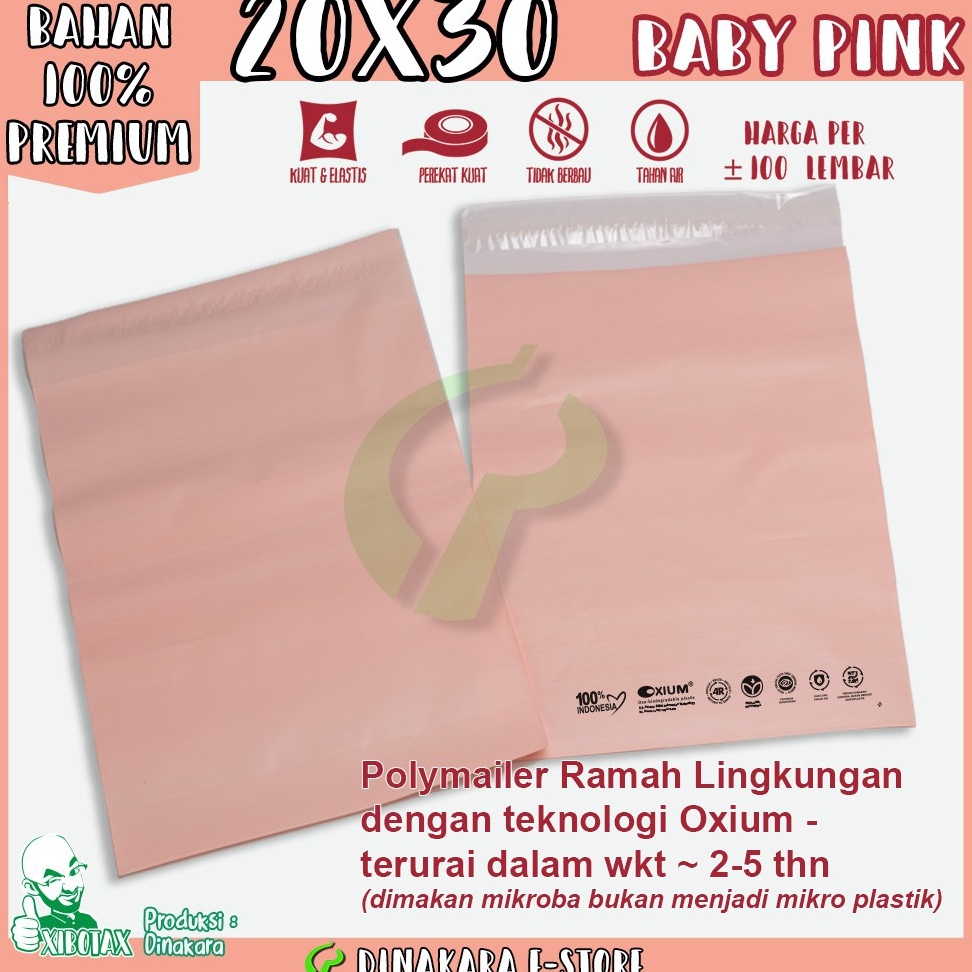 

Kekinian.. Polymailer Baby Pink 20x30 Premium - Ramah Lingkungan (isi +/- 100 pcs) 80