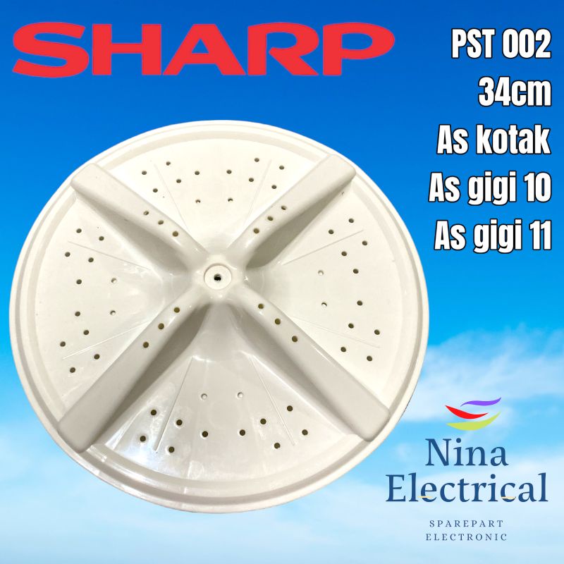PULSATOR MESIN CUCI SHARP PST 002 34CM GIGI 10Z,11Z, As Kotak