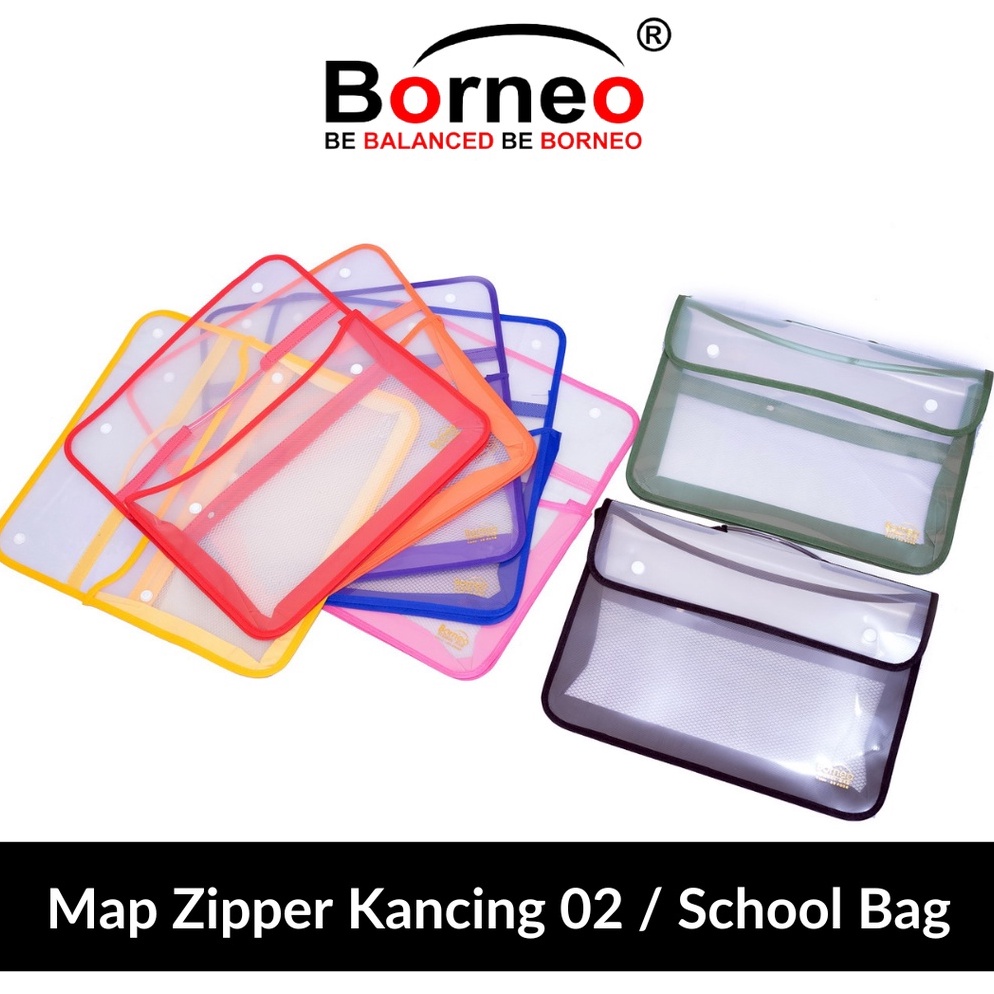 

VBFT-74 Borneo Map Resleting Zipper Bag Plastik Jaring 02 200