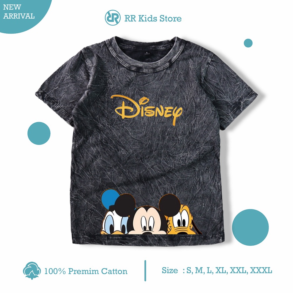 Sikat HabisJj8J3 Baju Kaos Distro Anak Laki Laki Baju Washet Anak Laki & Perempuan Catoon Combed 30s