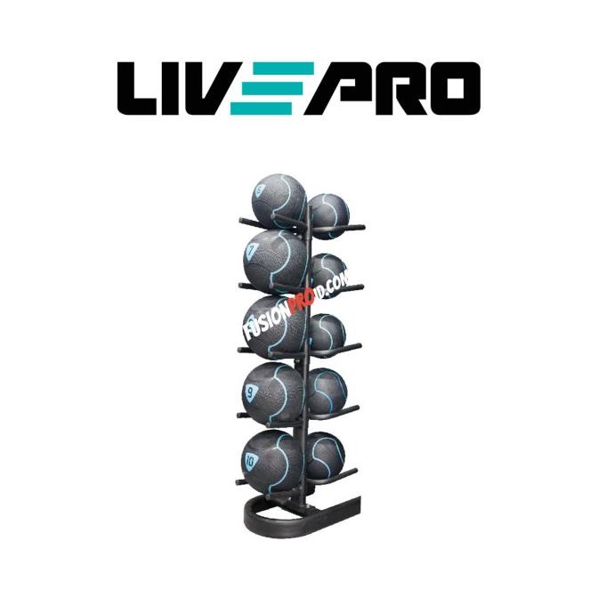 Medicine Wall Slam Ball Rack Rak 10 Bola Fitness Gym Livepro