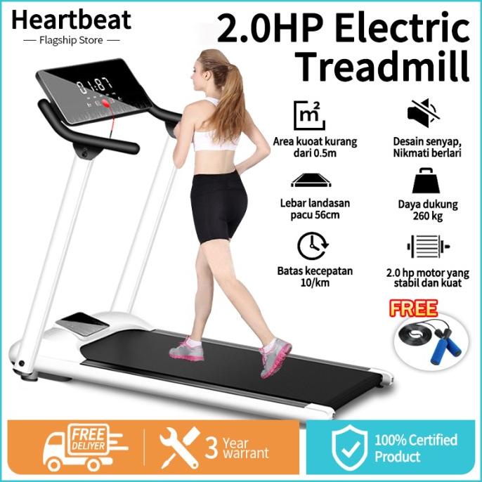 Treadmill elektrik 2.0 peralatan fitness aerobik olahraga SP1003