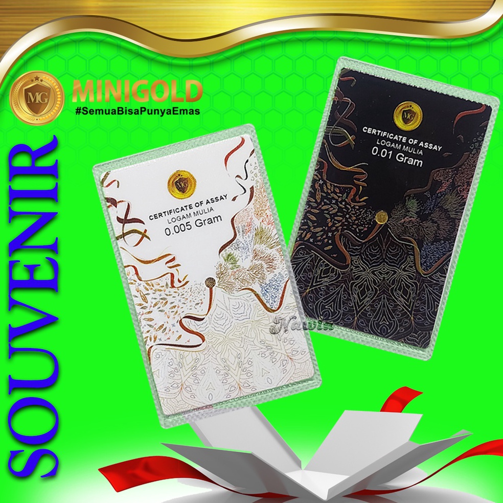 8.8 FLASH SALE Minigold Souvenir Series 0.005 gr - Logam Mulia 24 Karat 0.01 gr