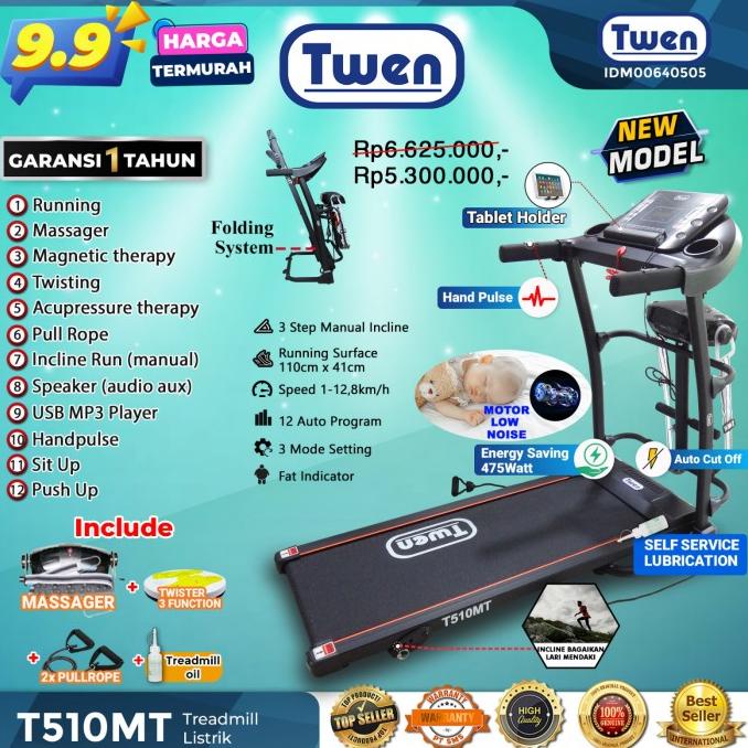 Treadmill Twen T510MT / Treadmill Listrik / Treadmill Elektrik