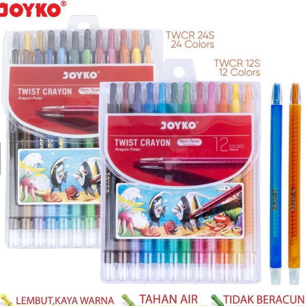 

Buruan Beli✯ TWIST CRAYON PUTAR JOYKO TITI TWCR-12S 12 Warna Colors TWCR 12 SET PASTEL KRAYON TIDAK BERACUN TI CP W75