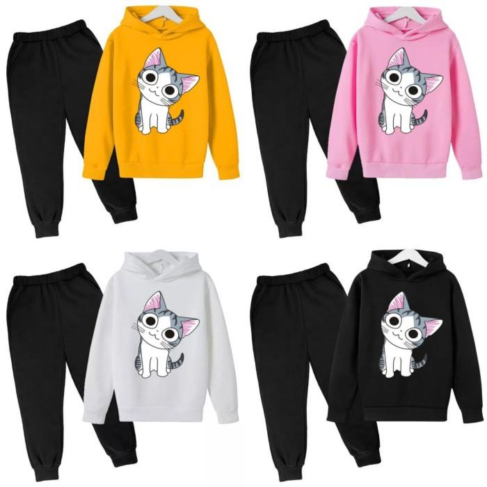 TERLARIS HOODIE ANAK KUCING SWEATER ANAK REMAJA BAJU ATASAN ANAK PEREMPUAN