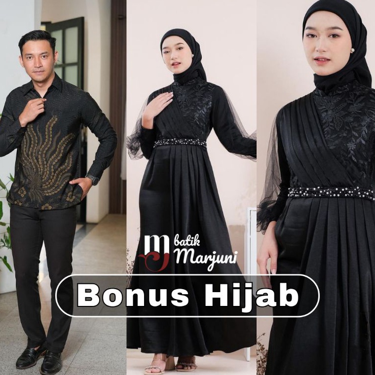 Spesial6c6Bq Amara Dress Couple Kemeja Batik gamis busui Brokat kombinasi gamis muslim wanita gamis premium
