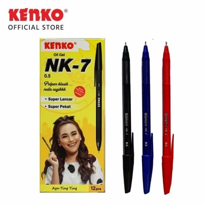 

[CODE BARANG 549WHM] SOS Bolpen Gel KENKO NK-7-0.5mm (12pcs) / Pulpen / Balpen/Ballpoint/Pen Jel/Pen Termurah di
