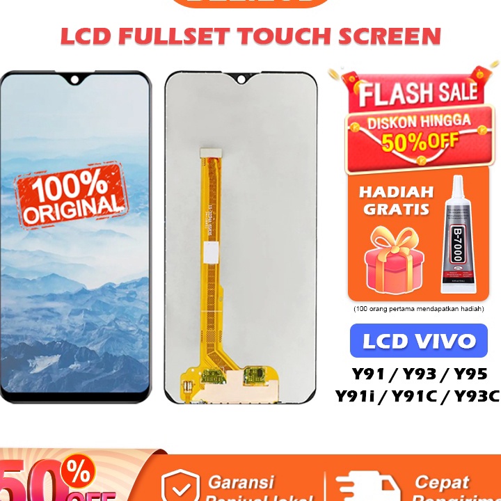 AIF017 [ORIGINAL] LCD VIVO Y91 Y91C Y95 Y93 Fullset Touchscreen Y91i Y93S Y1S U1 ORI Touch Screen Digitizer Layar Sentuh Versi Tinggi |