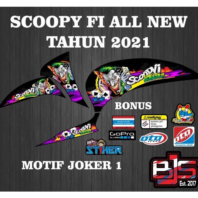 SALE decal striping stiker variasi scoopy all new 2021 motif joker 1 Termurah