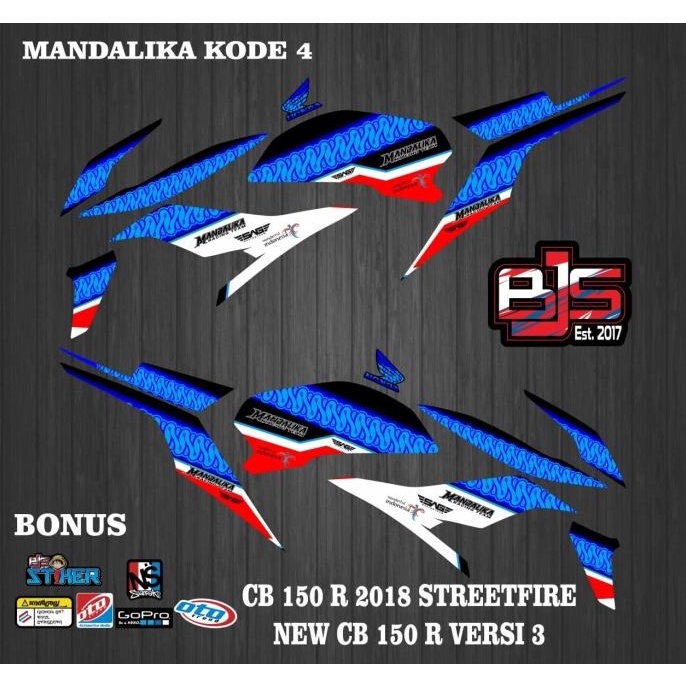 SALE decal stiker striping list motor all new cb 150 r th 2018 mandalika 4 Termurah