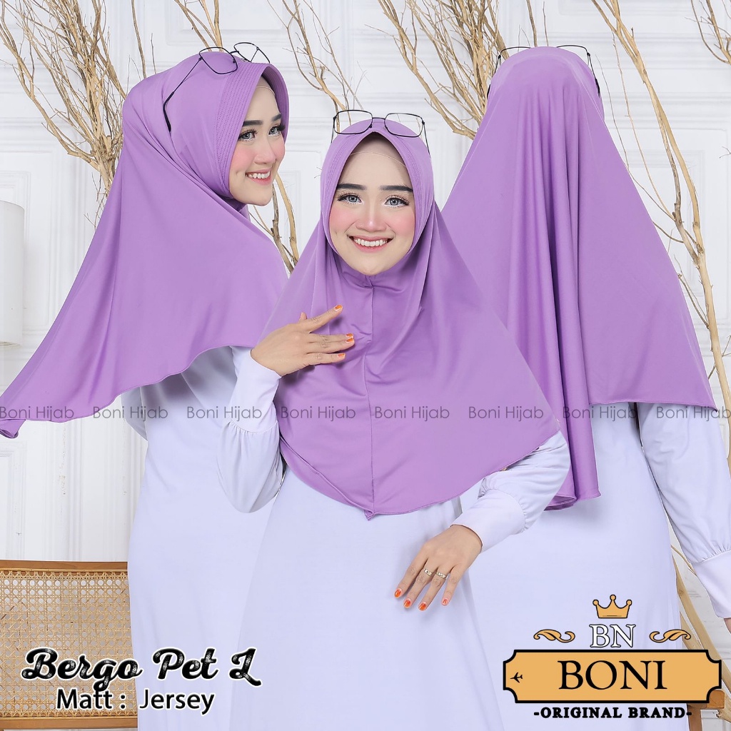 Bergo Jersey ped L menutup dada Jilbab Bergo Hamidah L