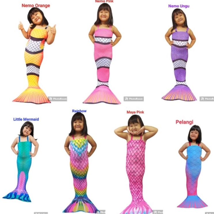 ZXKM0478  ( BISA COD ) Glosir Kostum Mermaid Putri Duyung Baju Renang The Little Mermaid, Ariel Sisi
