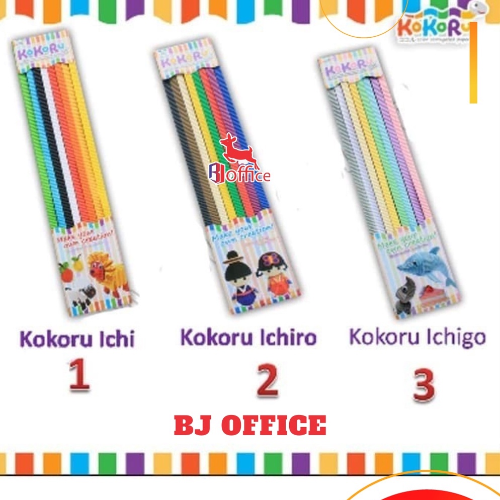 

9I9044 Kokoru Kertas Bergelombang Ichi Ichiro Ichigo 1,3 x 50 cm / KERTAS GELOMBANG WARNA 6caq9