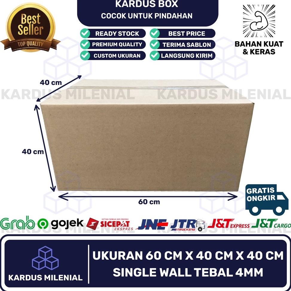 

➬ KARDUS BESAR JUMBO PACKING 60x40x40 COCOK UNTUK PINDAHAN RUMAH/KANTOR dyjhz