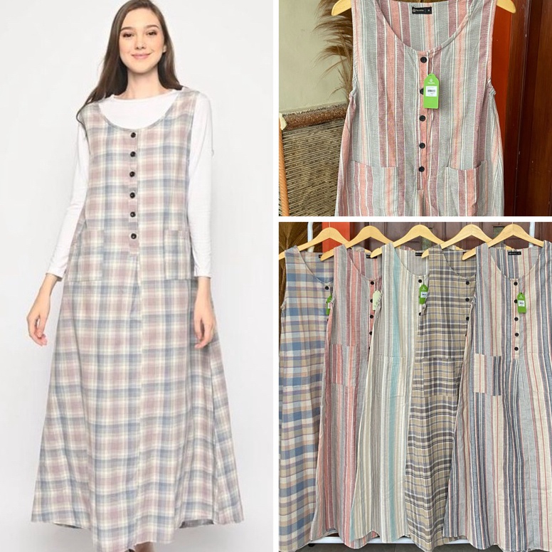 Promo Salew3W7i Overall Nevada Overall Details Overall Dress Tree Cotton Overall Wanita Gamis Jumpsu