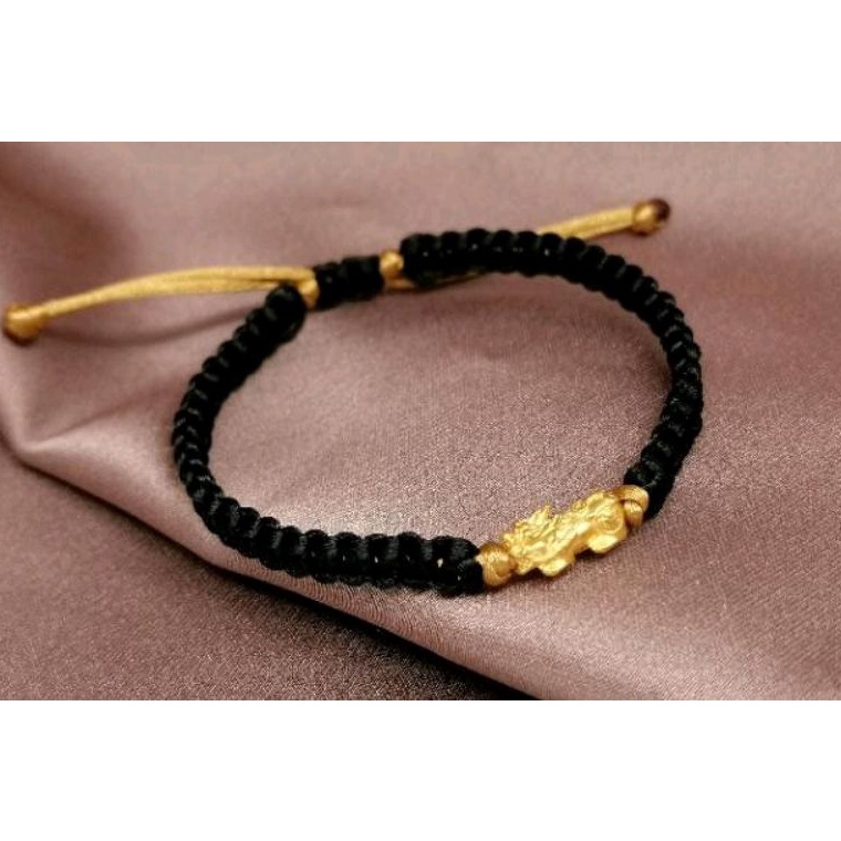 Murah Bangetu1U5g Gelang Charm Jilin / Pixiu / Naga Emas kadar 24k HK Hongkong 999.9% 9999 & Gelang 