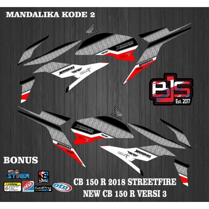 SALE decal stiker striping list motor all new cb 150 r th 2018 mandalika 2 Termurah