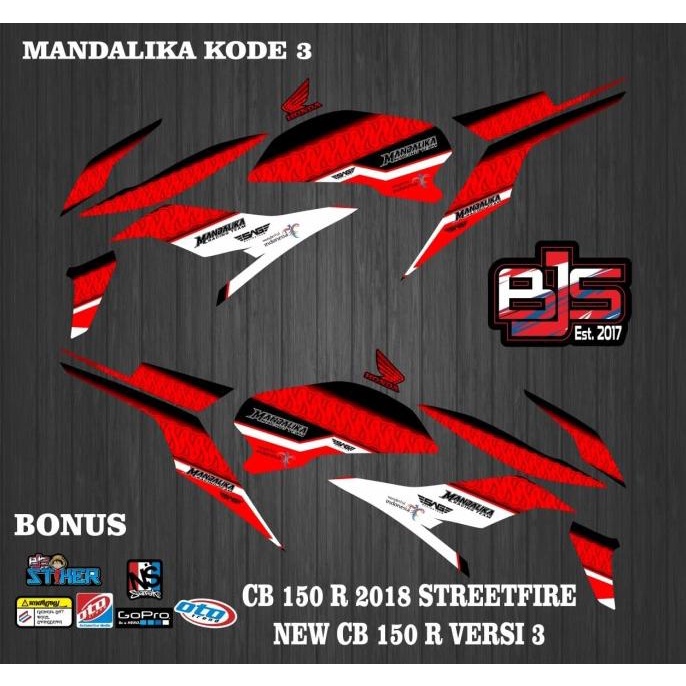 SALE decal stiker striping list motor all new cb 150 r th 2018 mandalika 3 Termurah