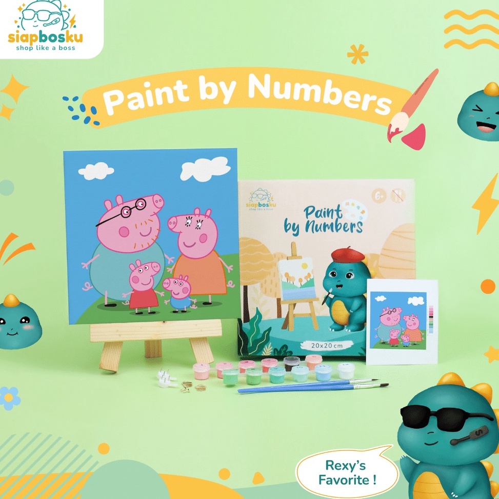 

✦ KANVAS LUKIS BINATANG UNTUK ANAK CANVAS PAINTING BY NUMBER FOR KIDS 20x20 CM TERMASUK CAT KUAS FRAME KAYU SIAP LUKIS - MOVIE CHARACTER SERIES 83