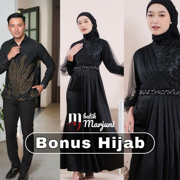 Kode3u8Ti Amara Dress Couple Kemeja Batik gamis busui Brokat kombinasi gamis muslim wanita gamis premium