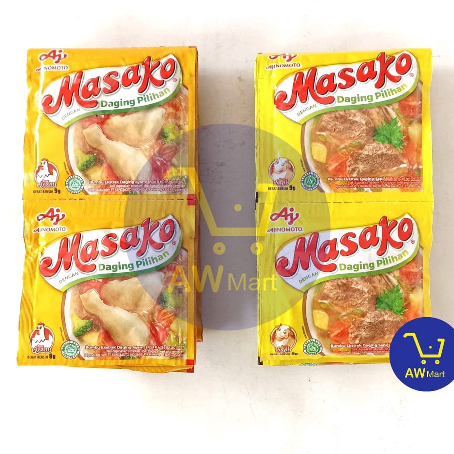 

➚➹✲ MASAKO RENCENG (12 SACHET X 9 GRAM) - AYAM & SAPI, KALDU GURIH