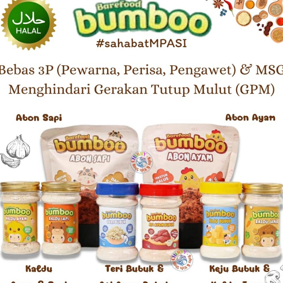 

☍✭✽ Pawon Ibun Bumboo Barefood Kaldu Bayi MPASI Homemade Ayam Kampung/Sapi/Jamur/Tempe/Salmon Keju Bebas MSG Ready Stock