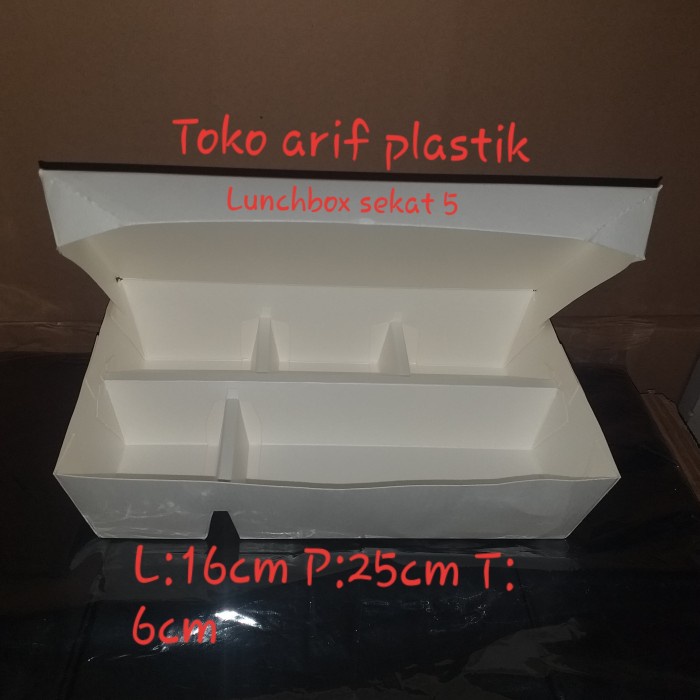 Lunch box Kertas " ergopack " (Sekat 5) isi 100 pcs