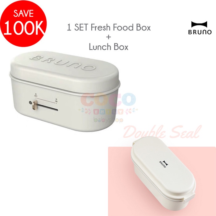 BRUNO Fresh Food Box Self-heating Lunch Box + Aksesoris Lunch Box