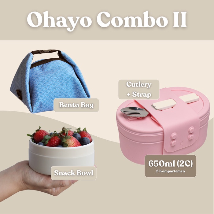 SWANZ Ohayo Bento Lunch Box Set II - Bekal Makan Anak dan Dewasa