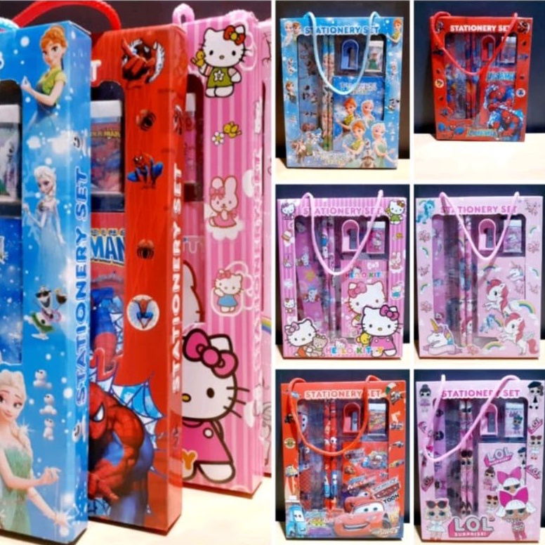 

bghp -38 Pensil Set Box Anak - Stationary Set - Paket Alat Tulis Karakter TK Scrooling