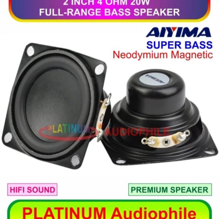 ➘ Speaker 2 Inch Fullrange Bass Neodymium Magnet 2" Hifi Full range ✺ ➸