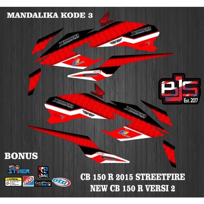 SALE decal stiker striping list motor new cb 150 r tahun 2015 mandalika 3 Termurah