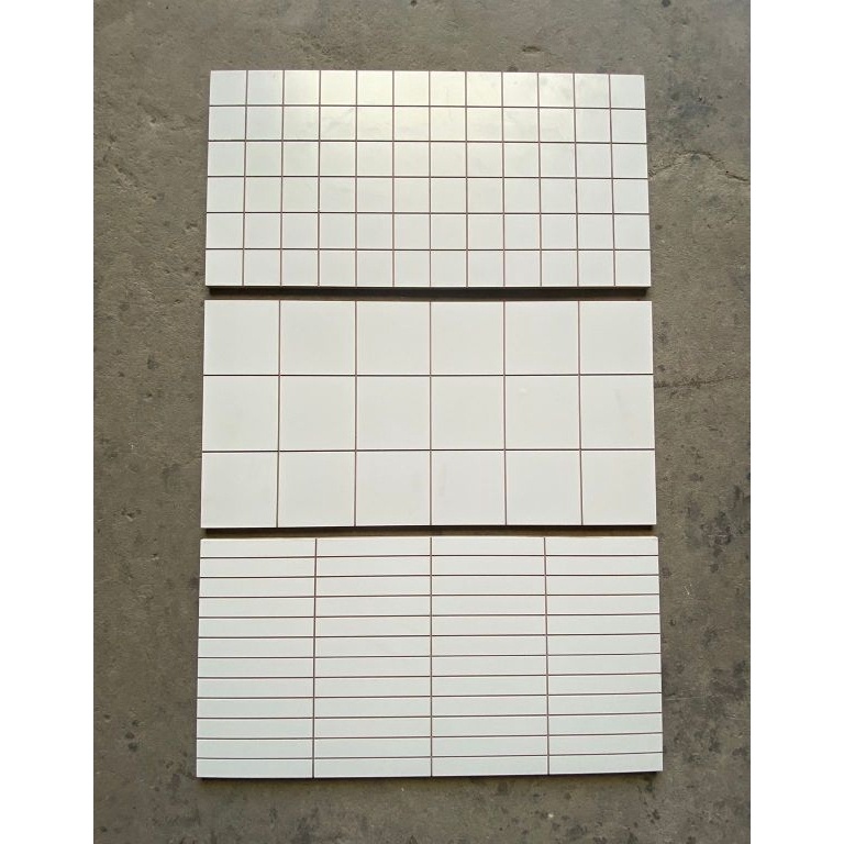 ZADR-66 Mosaik keramik Dinding Precut/ Nat Palsu 30x60 Putih Doff VD8