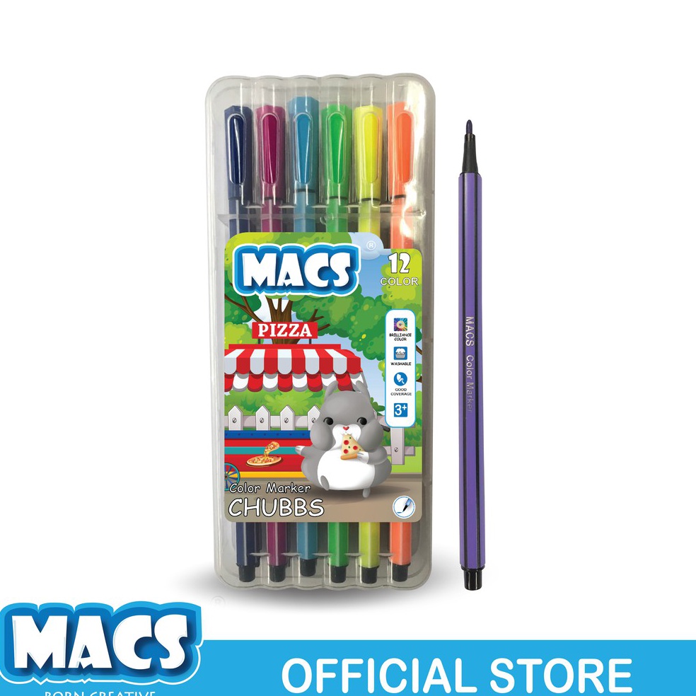 

[FD779] MACS Color Marker 12 Warna Spidol Tipis 80