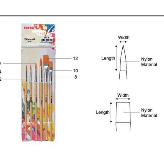 

[9RS50] Kuas Lukis Joyko Set Brush BR5 t7qoa