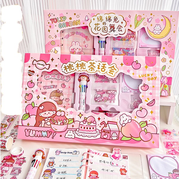 

PAKET KAWAI JOURNALING KIT 1 SET STATIONERY LENGKAP LUCU CUTE HB1326